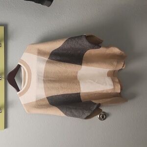 Newbury Kustom Womens Size S sweater white/tan/gray